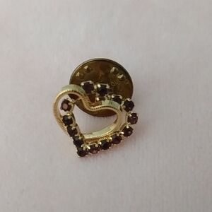 Vintage Heart Pin By Ballou Costume Jewelry